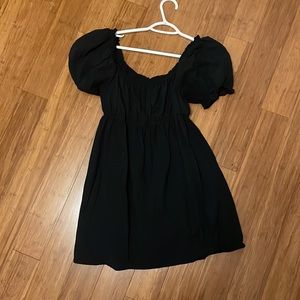 black cotton on square neck dress with ruffles!! good condition
